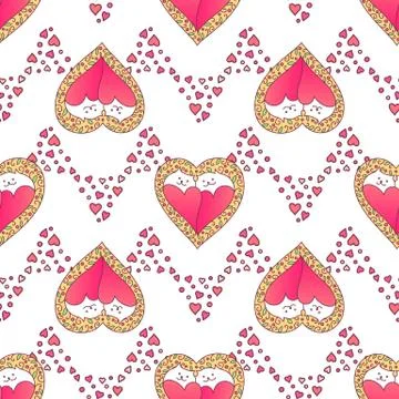Seamless pattern cats Stock Illustration
