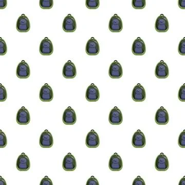 Seamless pattern with cats in pet carrier backpacks Stock Illustration