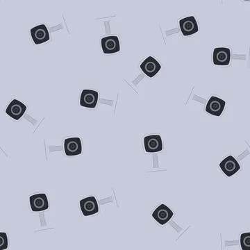 Seamless pattern cctv ip camera cartoon vector Stock Illustration