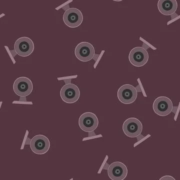 Seamless pattern cctv security camera cartoon vector Illustrazione stock