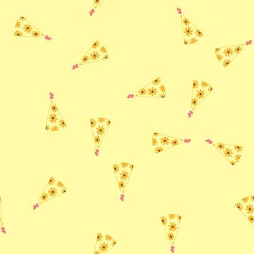 Seamless pattern celebrate party hat cartoon vector Stock Illustration