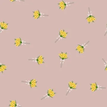 Seamless pattern celebration bouquet wedding cartoon vector Stock Illustration