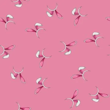 Seamless pattern celebration easter bunny ear cartoon vector Stock Illustration