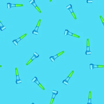 Seamless pattern celebration party whistle cartoon vector 스톡 일러스트
