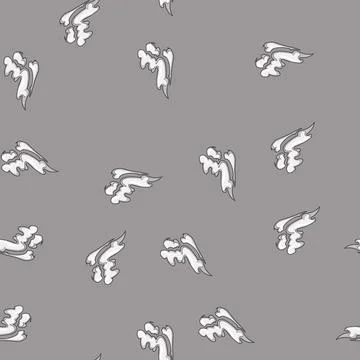 Seamless pattern celerity speed smoke cloud cartoon vector Stock Illustration