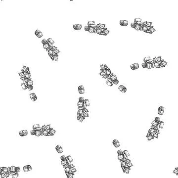 Seamless pattern celery food sketch hand drawn Illustrazione stock