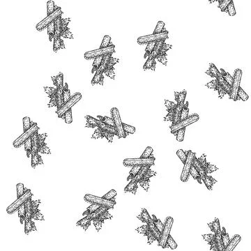 Seamless pattern celery organic sketch hand drawn Stock Illustration