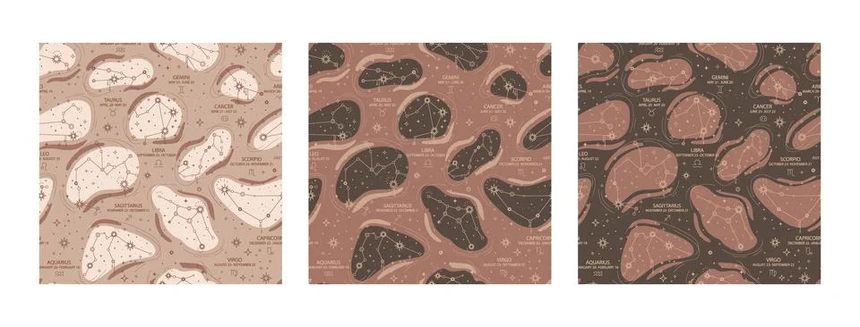 Seamless pattern celestial astrological trendy colors vector Illustrazione stock