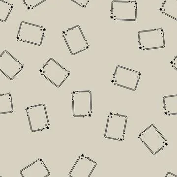 Seamless pattern celestial starry frame cartoon vector Stock Illustration