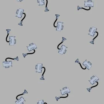 Seamless pattern cell car holder phone cartoon vector 스톡 일러스트