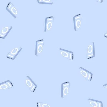 Seamless pattern cellphone power bank cartoon vector 스톡 일러스트