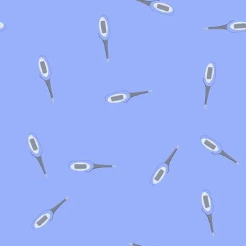 Seamless pattern celsius thermometer cartoon vector 库存插图