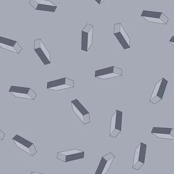 Seamless pattern Cement block building material flat cartoon 스톡 일러스트