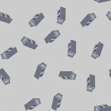 Seamless pattern Cement block building material for construction projects Stock Illustration