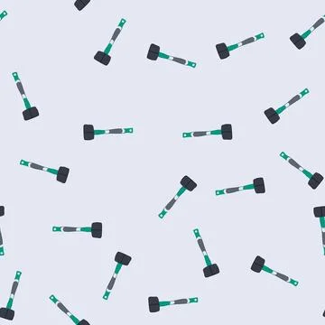 Seamless pattern cement mason s hammer cartoon vector Stock Illustration