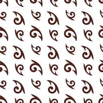 Seamless pattern of Central Asian decorative ethnic ornaments Stock Illustration