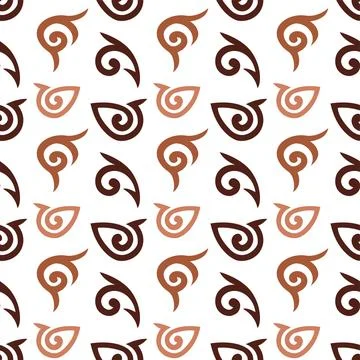 Seamless pattern of Central Asian decorative ethnic ornaments Illustrazione stock