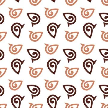 Seamless pattern of Central Asian decorative ethnic ornaments 스톡 일러스트