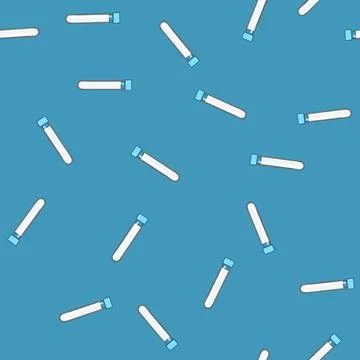 Seamless pattern centrifuge blood test vial cartoon vector イラスト素材