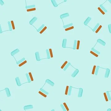 Seamless pattern ceramic coffee jar cartoon vector Stockillustratie