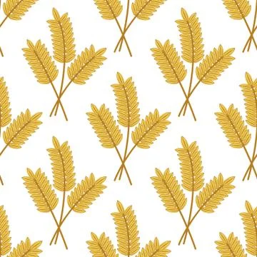 Seamless pattern of cereal ears Stock Illustration