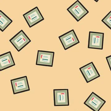Seamless pattern certificate diploma cartoon vector Stockillustratie