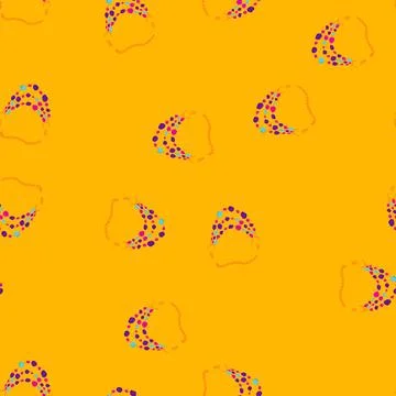 Seamless pattern chain beads necklace cartoon vector Stock Illustration
