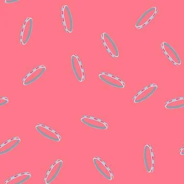 Seamless pattern chain bracelet silver cartoon vector Stock Illustration