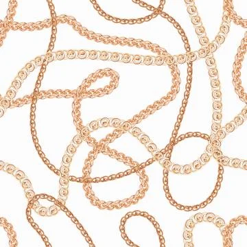 Seamless pattern with chain for fabric design. Stock Illustration