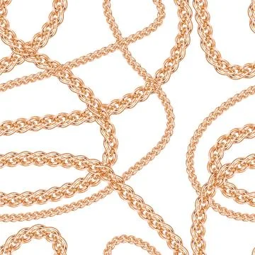 Seamless pattern with chain for fabric design. Stock Illustration
