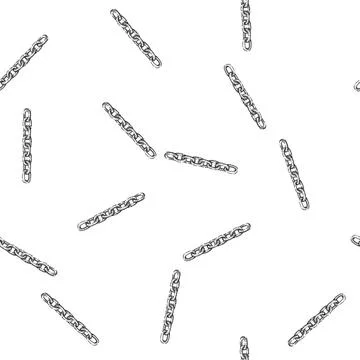Seamless pattern chain metal sketch hand drawn Stock Illustration