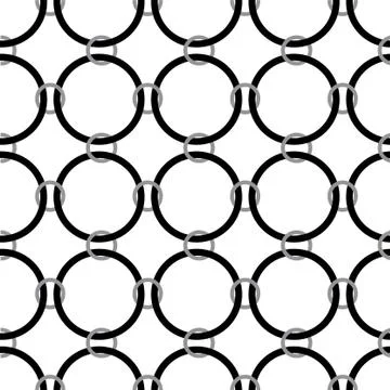 Seamless pattern with chained circles Stock Illustration