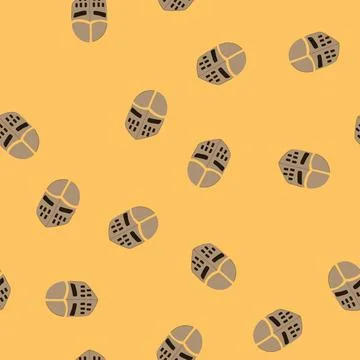 Seamless pattern chainmail knight helmet cartoon vector Stock Illustration