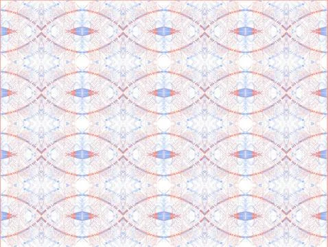 Seamless Pattern chains red blue on white Stock Illustration