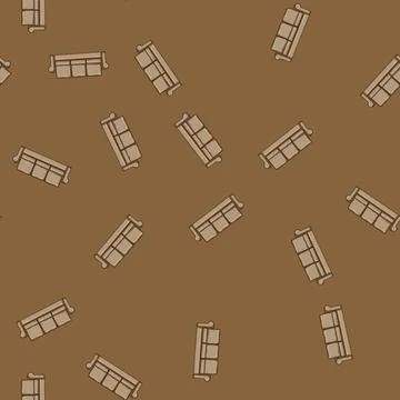 Seamless pattern chaise couch leather cartoon vector Stock Illustration