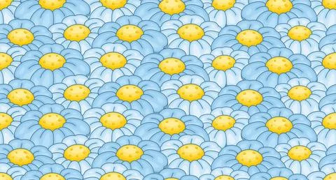 Seamless pattern with chamomile Illustrazione stock