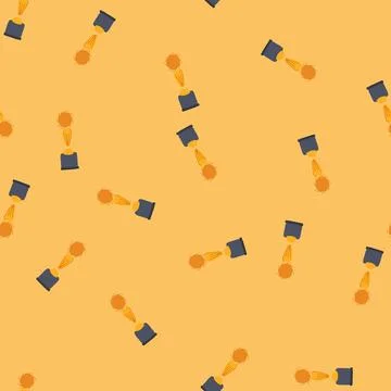 Seamless pattern champion gold trophy cartoon vector Stock Illustration