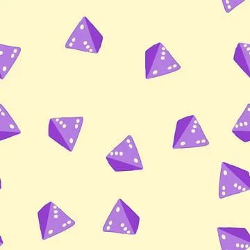Seamless pattern chance dice cartoon vector Stock Illustration