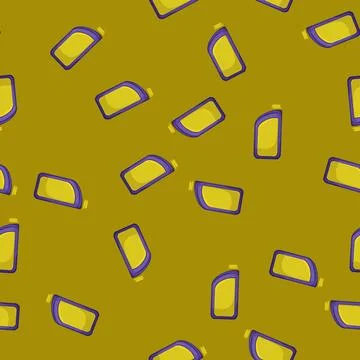 Seamless pattern change motor oil cartoon vector Stock Illustration