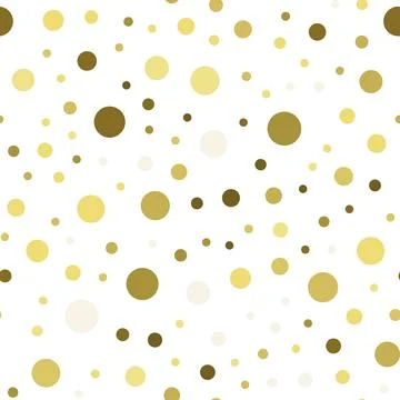 Seamless pattern with chaotic circles. Vector texture Illustrazione stock