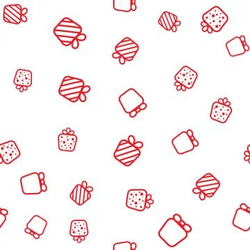 Seamless pattern with chaotic gift. Vector background Stock Illustration