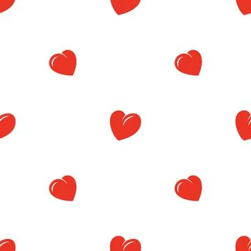 Seamless pattern with chaotic hearts for textile, fabric, wallpaper, wrapping Stock Illustration
