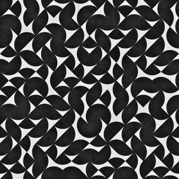 Seamless Pattern With Chaotic Semicircles. Abstract Irregular Retro Background. Stock Illustration