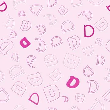 Seamless pattern with character d Stock-Illustration