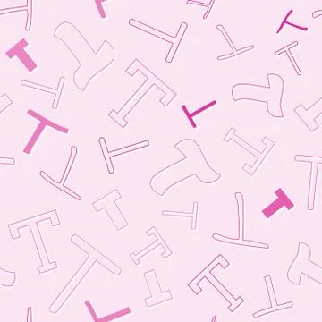 Seamless pattern with character t Stock Illustration