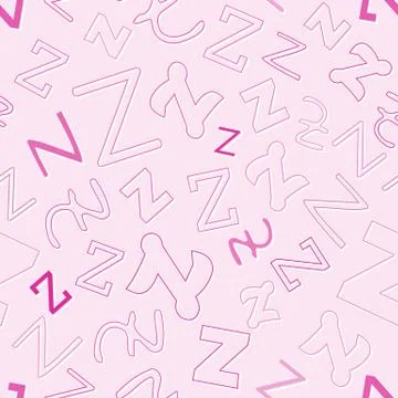 Seamless pattern with character z Stock Illustration