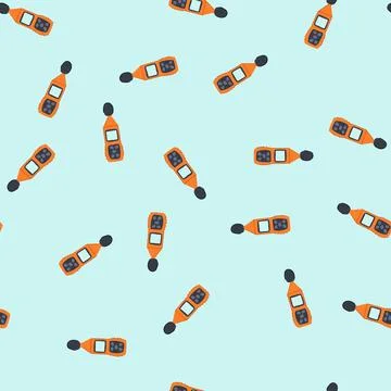 Seamless pattern chardonnay noise level meter cartoon vector Stock Illustration