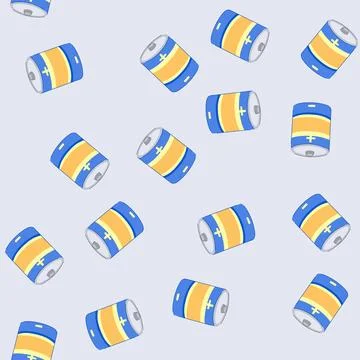 Seamless pattern charger battery energy cartoon vector Illustrazione stock