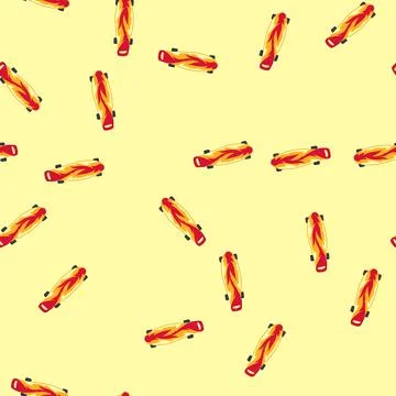 Seamless pattern charger electric skateboard cartoon vector Illustrazione stock