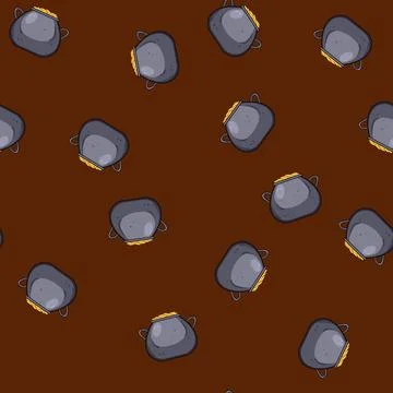 Seamless pattern charm leprechaun gold pot cartoon vector Stock Illustration